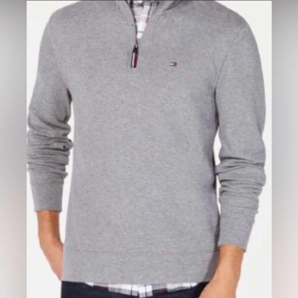 Tommy Hilfiger, Gray Half Zip, Youth Medium (12/14)